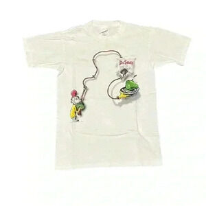 VTG Dr Seuss Shirt Size Small Beige Sam I Am 1997 Book Green Eggs And Ham